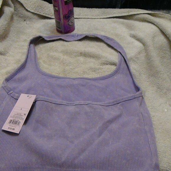 Women's Ribbed Halter Top - Wild Fable Lilac Juniors Sizes - Picture 12 of 13